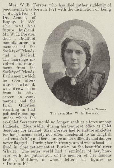 Merhum Bayan WE Forster by English Photographer
