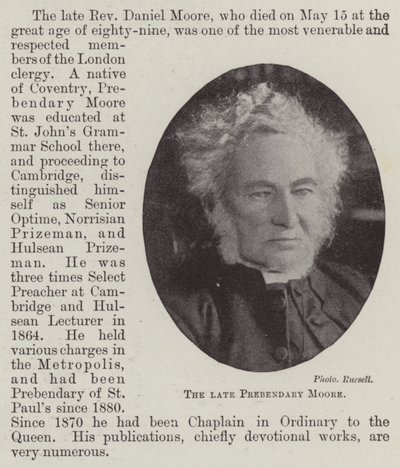 Geç Prebendary Moore by English Photographer
