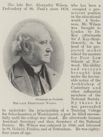 Merhum Prebendary Wilson by English Photographer