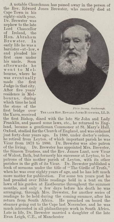 Rahmetli Muhterem Edward Jones Brewster, LLD by English Photographer