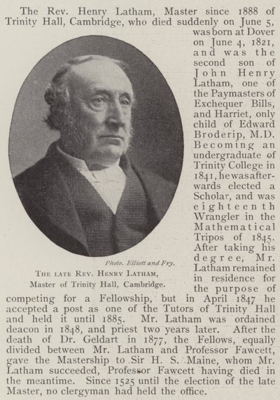 Rahmetli Muhterem Henry Latham, Trinity Hall, Cambridge Ustası by English Photographer