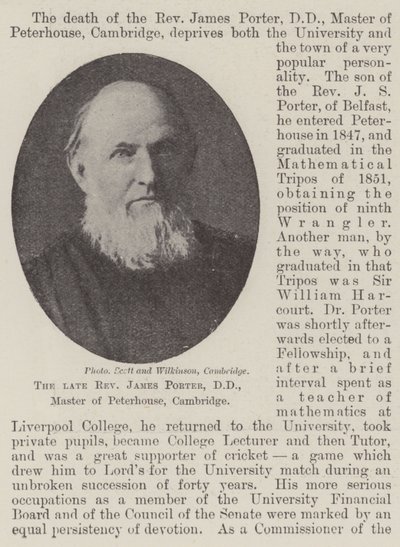 Rahmetli Muhterem James Porter, DD, Peterhouse, Cambridge Ustası by English Photographer
