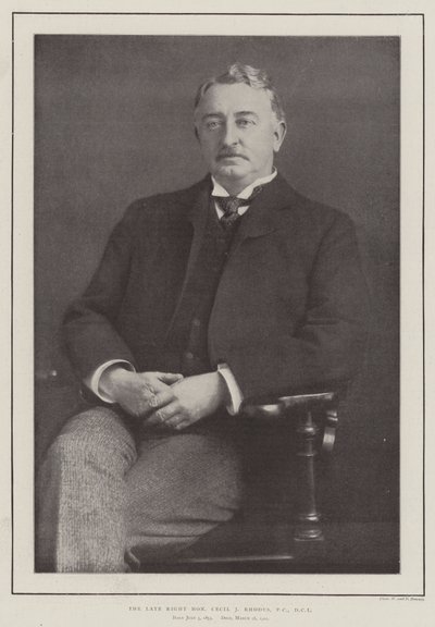 Merhum Sayın Cecil J Rhodes, PC, DCL by English Photographer
