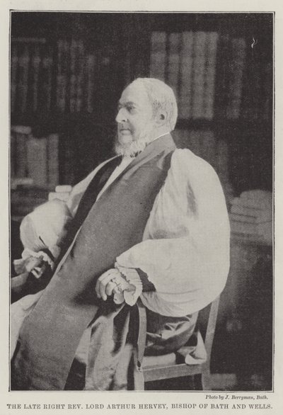 Merhum Sağ Muhterem Lord Arthur Hervey, Bath ve Wells Piskoposu by English Photographer