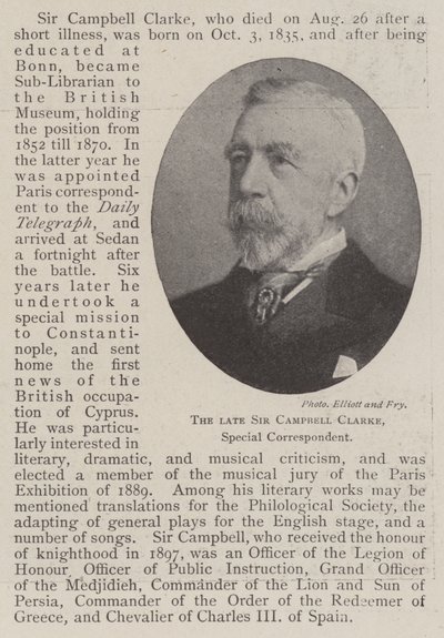 Merhum Sir Campbell Clarke, Özel Muhabir by English Photographer