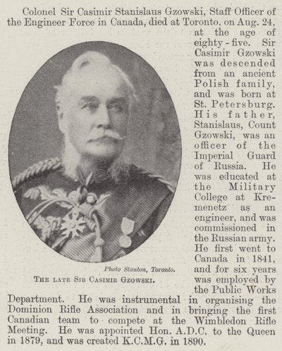 Merhum Sir Casimir Gzowski by English Photographer