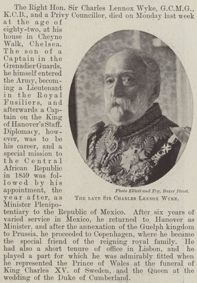 Merhum Sir Charles Lennox Wyke by English Photographer