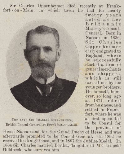 Frankfort-on-Main İngiltere Başkonsolosu Sir Charles Oppenheimer by English Photographer