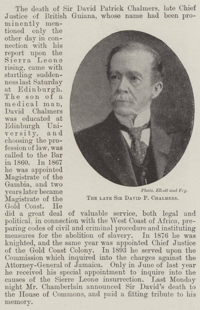 Merhum Sir David P Chalmers by English Photographer