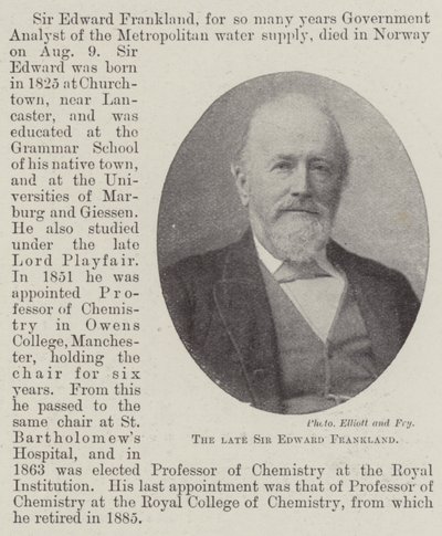 Merhum Sir Edward Frankland by English Photographer