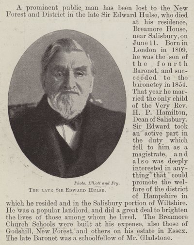 Merhum Sir Edward Hulse by English Photographer
