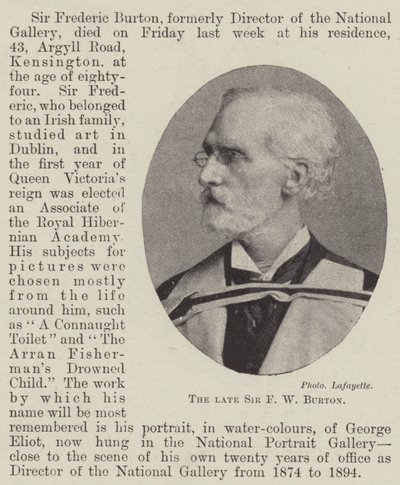 Merhum Sir FW Burton by English Photographer
