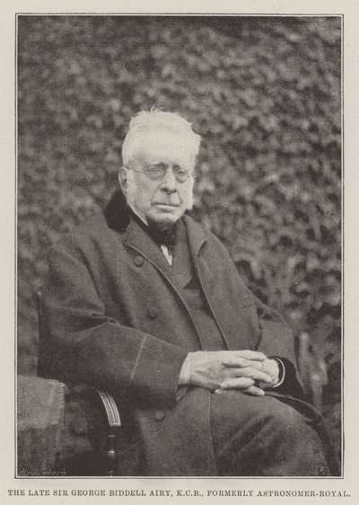 Merhum Sir George Biddell Airy, KCB, eskiden Astronom-Royal by English Photographer