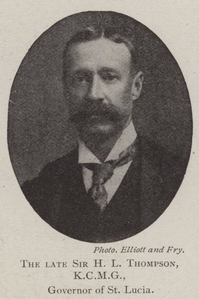 Merhum Sir HL Thompson, KCMG, St Lucia Valisi by English Photographer