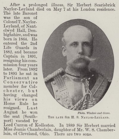 Merhum Sir HS Naylor-Leyland by English Photographer