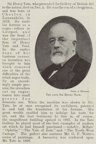 Merhum Sir Henry Tate by English Photographer