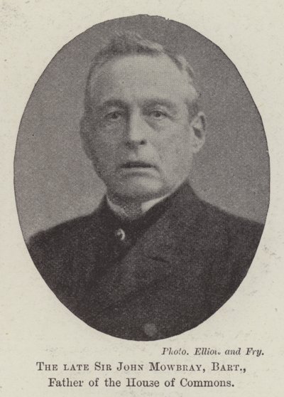 Merhum Sir John Mowbray, Baronet, Avam Kamarası Babası by English Photographer