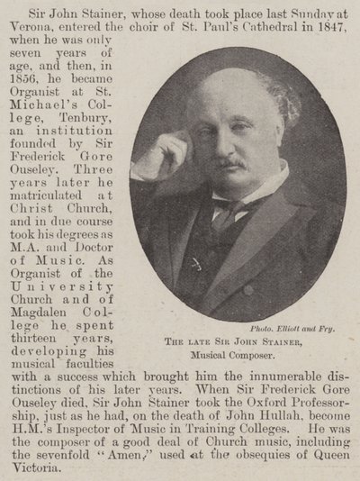 Merhum Sir John Stainer, Müzik Bestecisi by English Photographer