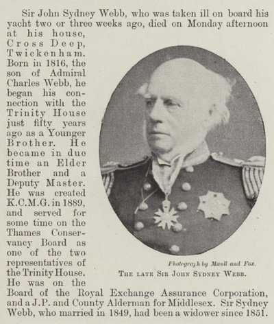 Merhum Sir John Sydney Webb by English Photographer