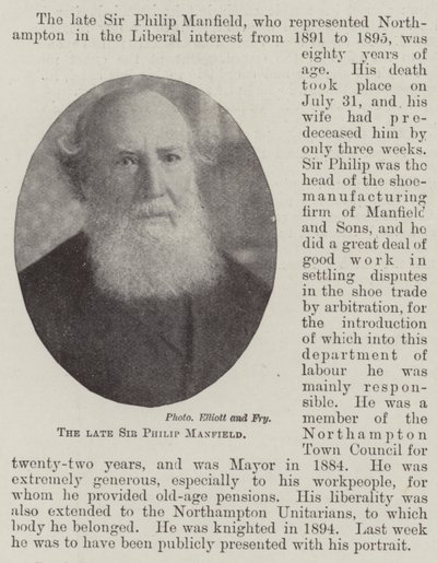 Merhum Sir Philip Manfield by English Photographer