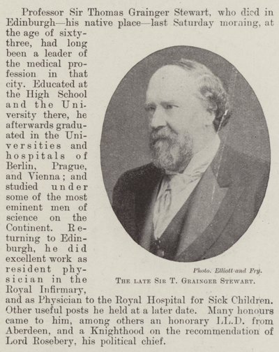 Merhum Sir T Grainger Stewart by English Photographer