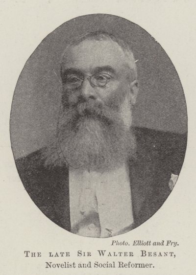 Merhum Sir Walter Besant, Romancı ve Sosyal Reformcu by English Photographer