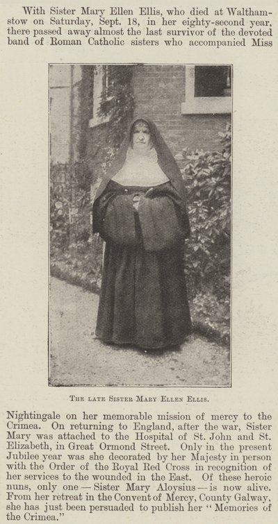 Merhum Rahibe Mary Ellen Ellis by English Photographer