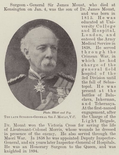 Merhum Genel Cerrah Sir J Mouat, VC by English Photographer