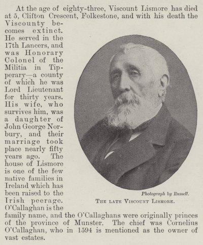 Merhum Vikont Lismore by English Photographer