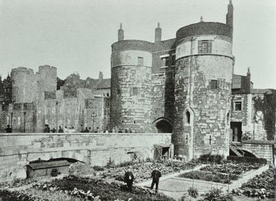 Londra Kulesi, Tower Hill: beauchamp ve Byward Towers, 1895 by English Photographer