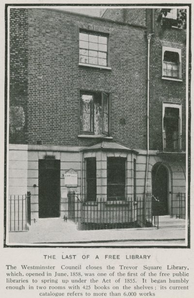 Trevor Meydanı Kütüphanesi, Westminster by English Photographer