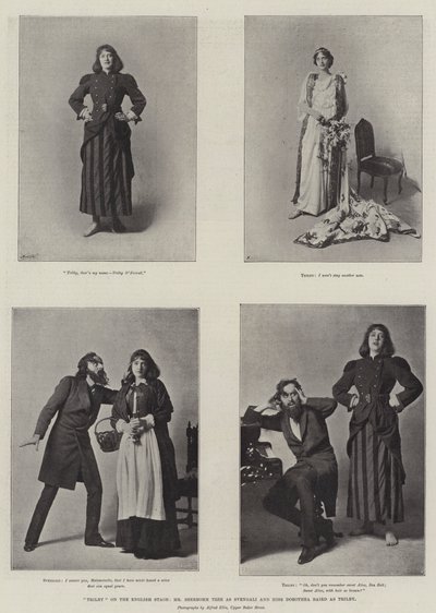 İngiliz Sahnesinde Trilby, Svengali olarak Bay Beerbohm Tree ve Trilby olarak Miss Dorothea Baird by English Photographer