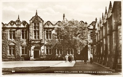 United Colleges, St Andrews Üniversitesi, İskoçya (s/b fotoğraf) by English Photographer
