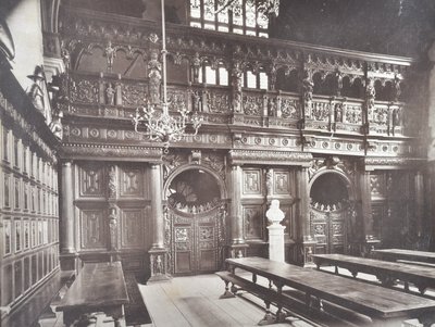 Middle Temple Hall iç görünümü, Londra, 1885 by English Photographer