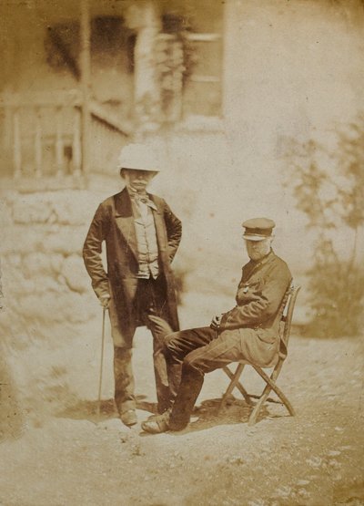 Vikont Gough ve General Sir W. Codrington, Sebastopol Genel Merkezinde (sepya fotoğrafı) by English Photographer