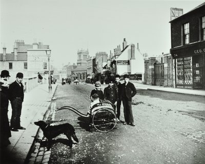 Wandsworth High Street: batıya bakış, 1890 by English Photographer