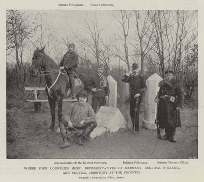 Dört Ülkenin buluştuğu yer, Almanya, Belçika, Hollanda ve Sınırdaki Tarafsız Bölge Temsilcileri by English Photographer