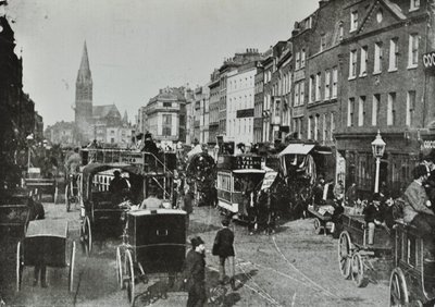 Whitechapel High Street, doğuya bakıyor, 1890 by English Photographer