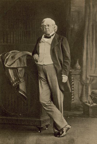 William Makepeace Thackeray, İngiliz romancı ve hicivci (s/b fotoğraf) by English Photographer