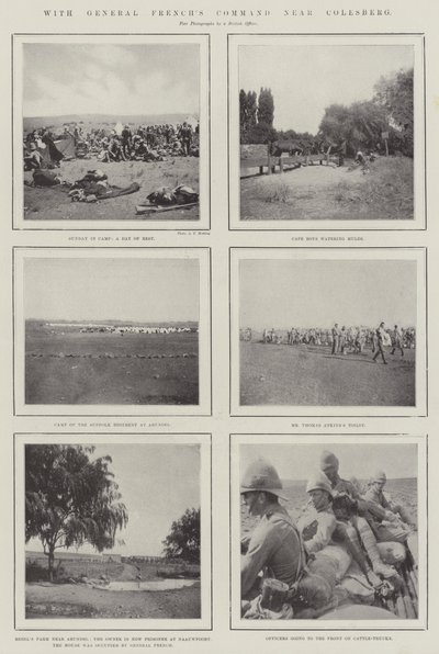 Colesberg yakınlarındaki General Frenchs Komutanlığı ile by English Photographer