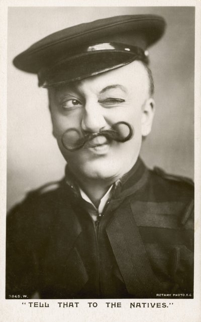 Üniformalı ve bıyıklı kadın (s/b fotoğraf) by English Photographer