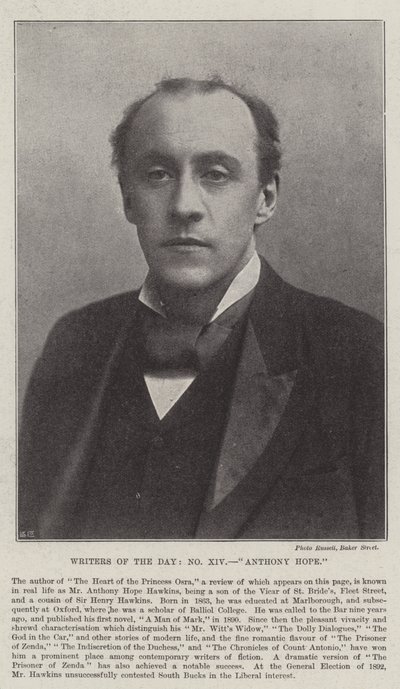 Günün Yazarları, Anthony Hope by English Photographer