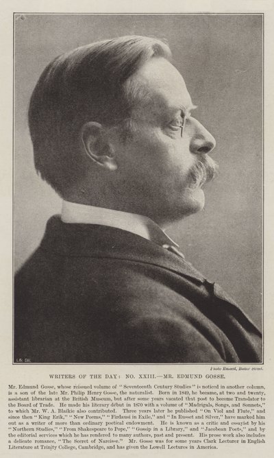 Günün Yazarları, Bay Edmund Gosse by English Photographer