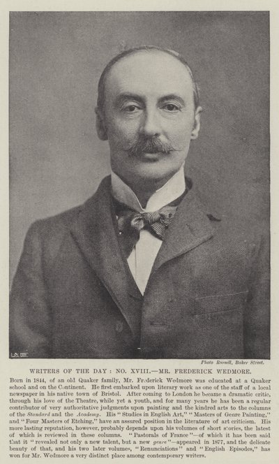 Günün Yazarları, Bay Frederick Wedmore by English Photographer
