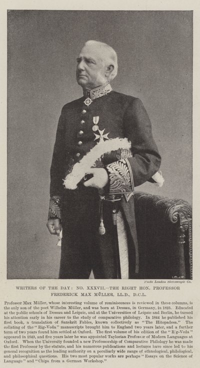 Günün Yazarları, Saygıdeğer Profesör Frederick Max Muller, LLD, DCL by English Photographer