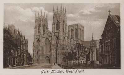 York Minster, Batı Cephesi (s/b fotoğraf) by English Photographer