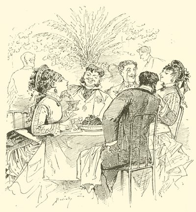 19. yüzyıl kafe sahnesi by English School