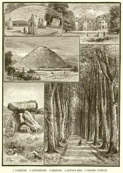 1. Avebury. 2. Littlecote. 3. Silbury. 4. Şeytanlar Den. 5. Büyük Cadde by English School