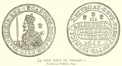 £3 Charles I Altın Parçası by English School