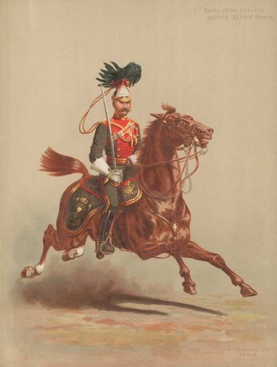 5. İrlanda Kraliyet Mızraklıları, Subay, İnceleme Düzeni by English School